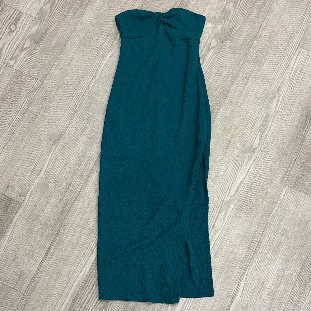 Wild Fable Teal Strapless Dress